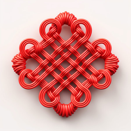 Chinese Knots on White Backgroundの素材