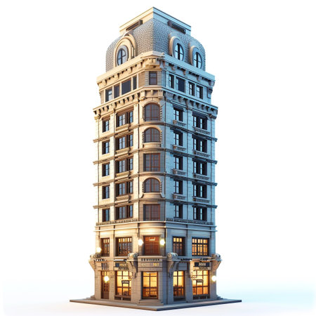 Displaying a 3D miniature of Triplex on White Backgroundの素材