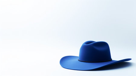 Photo of Blue Cowboy Hat isolated on white backgroundの素材