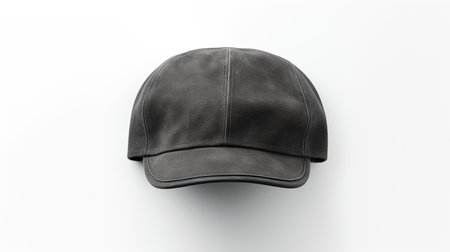 Photo of Charcoal Newsboy Cap isolated on white backgroundの素材