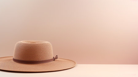 Photo of Brown Sun hat isolated on white backgroundの素材