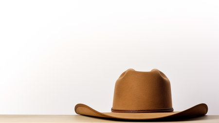 Photo of Brown Cowboy Hat isolated on white backgroundの素材