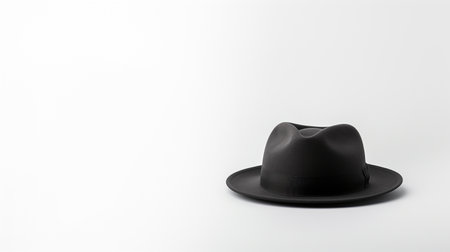 Photo of Charcoal Fedora Hat isolated on white backgroundの素材