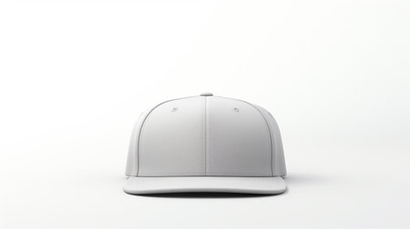 Photo of Gray Snapback isolated on white backgroundの素材