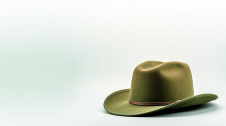 Photo of Green Cowboy Hat isolated on white backgroundの素材