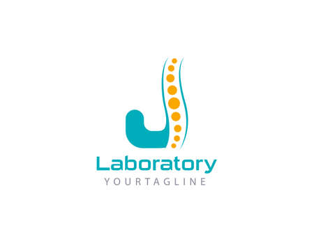 Letter J Lab Logo Template Design Vector , This design suitable for logo or icon. Color and text can be changed easily.のイラスト素材