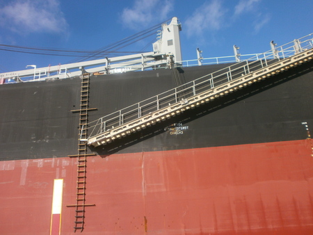 Pilot ladder of the shipの写真素材