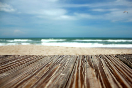 boardwalk to beachの写真素材