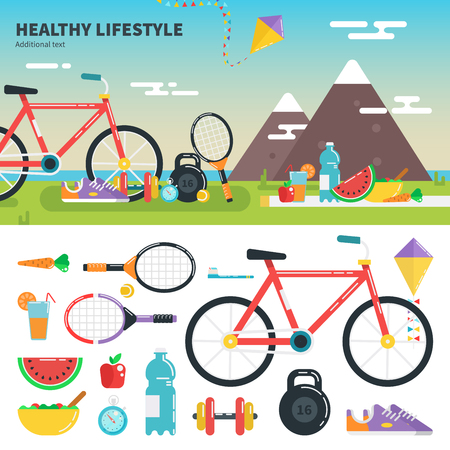 Recomendations for healthy lifestyleのイラスト素材