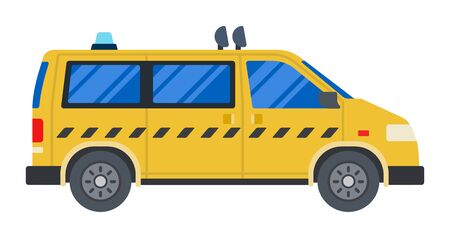 Taxi car vector flat design isolated object on white background.のイラスト素材