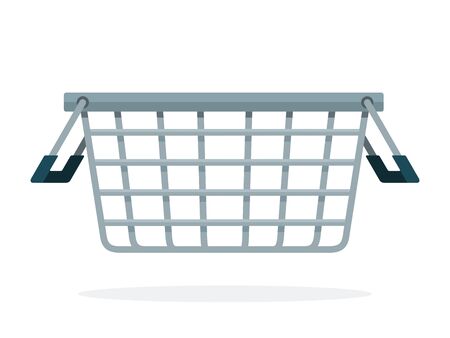 Grocery Basket at the store vector flat material design isolated object on white background.のイラスト素材