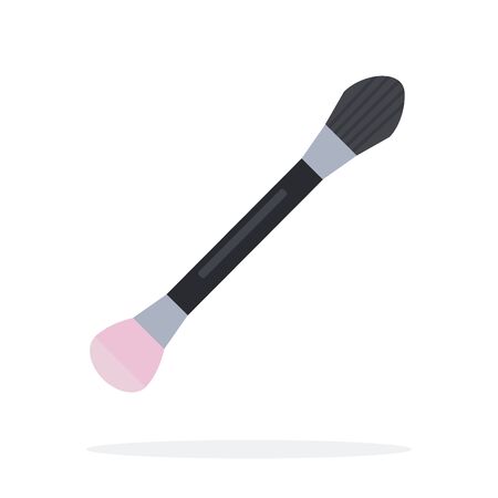 Brush for shadows on eyes vector flat material design object. Isolated illustration on white background.のイラスト素材