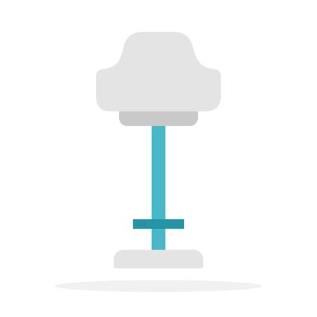 Bar chair vector flat material design isolated object on white background.のイラスト素材