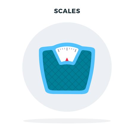 Floor scales in a circle vector flat material design isolated on whiteのイラスト素材