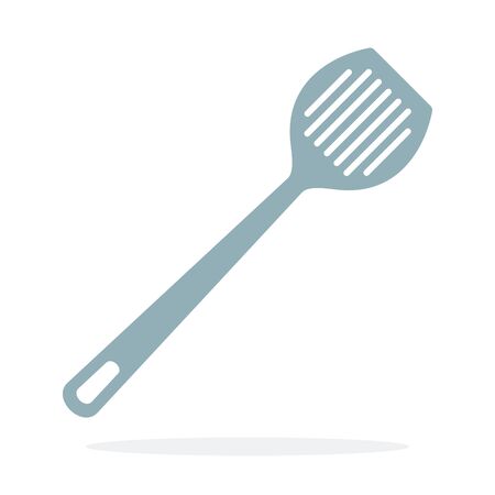 Nylon spatula with slots vector flat material design isolated object on white background.のイラスト素材