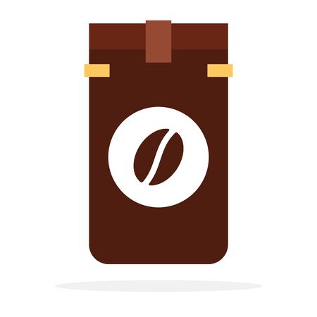 Robusta coffee in the package vector flat material design isolated on whiteのイラスト素材