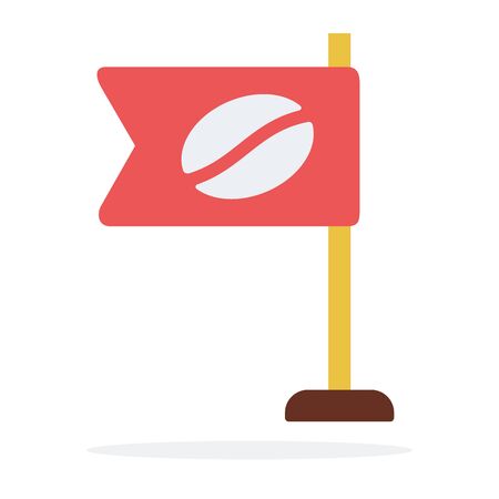 Advertising banner with coffee beans vector flat isolatedのイラスト素材