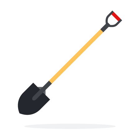 Fire shovel vector flat material design isolated on whiteのイラスト素材