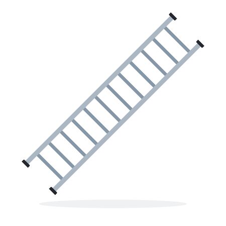 Fire ladder escape vector flat material design isolated on whiteのイラスト素材