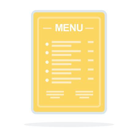 Restaurant menu flat isolatedのイラスト素材