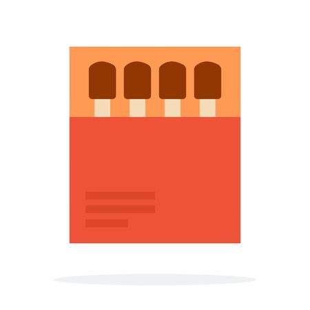 Matches in paper packaging vector flat material design isolated on whiteのイラスト素材
