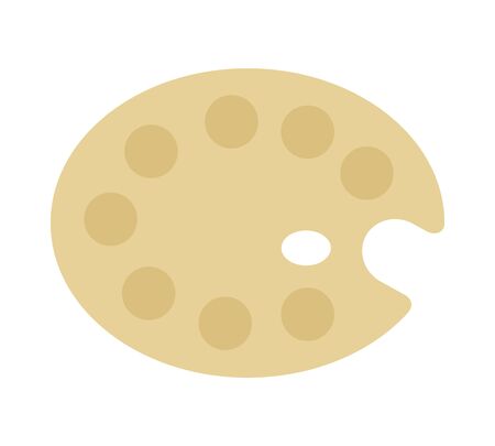 Art palette for drawing and mixing paints vector flat material design isolated on whiteのイラスト素材