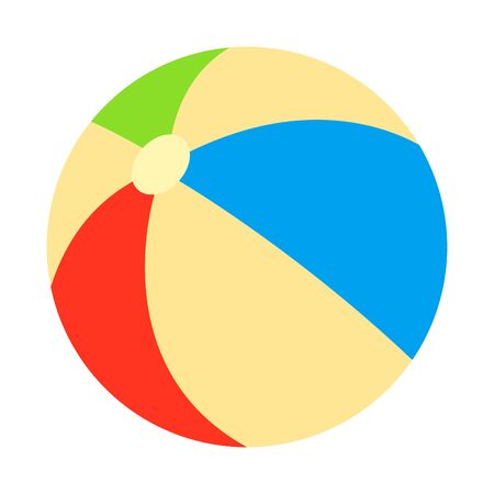Childrens rubber ball vector icon flat isolatedのイラスト素材