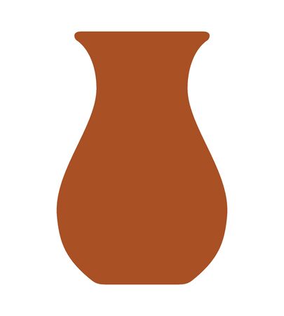 Clay jug for liquids vector flat material design isolated on whiteのイラスト素材
