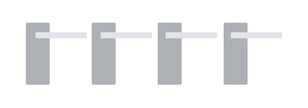 Gate turnstiles vector flat isolated on whiteのイラスト素材