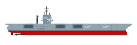 Aircraft carrier vector flat iconのイラスト素材