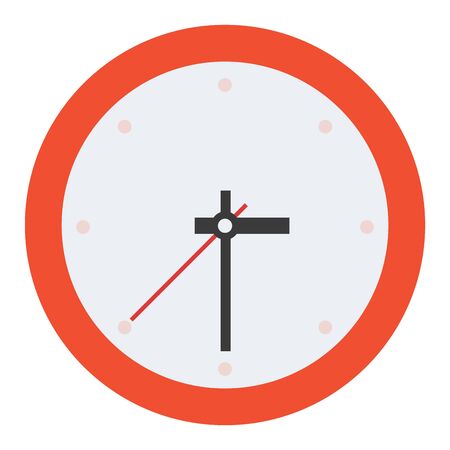 Wall clock without numbers vector flat material design isolated on whiteのイラスト素材