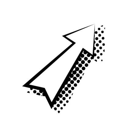 Sticker in the form of an arrow vector flat isolatedのイラスト素材
