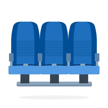 Triple-seat aircraft vector flat material design object. Isolated illustration on white background.のイラスト素材