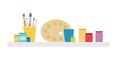 Art drawing set vector icon flat isolated illustrationのイラスト素材