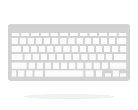 Wireless keyboard vector flat isolatedのイラスト素材