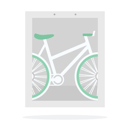 Bike banner vector flat isolatedのイラスト素材