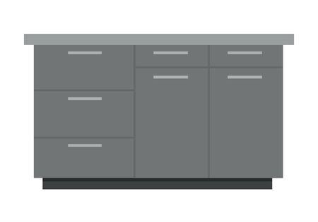 Kitchen cabinet vector icon flat isolated illustrationのイラスト素材