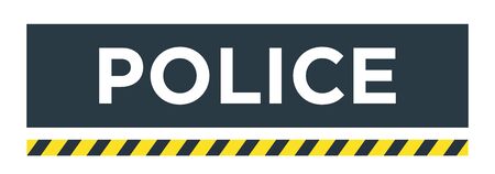 Police sign vector icon flat isolated.のイラスト素材