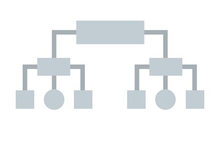 Architecture diagram in programming environment flat icon vector isolated.