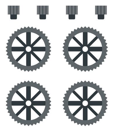 Set of gear reducers for quadcopter vector illustration in a flat designのイラスト素材