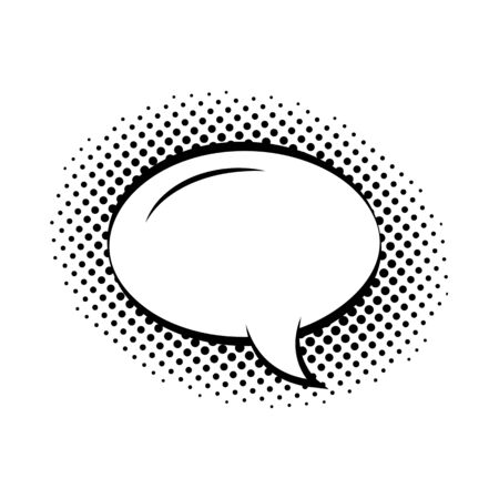 Round shape empty speech bubble flat icon vector isolated.のイラスト素材