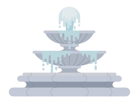 Tiered fountain vector icon flat isolatedのイラスト素材