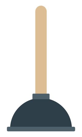 Toilet plunger vector icon flat isolatedのイラスト素材