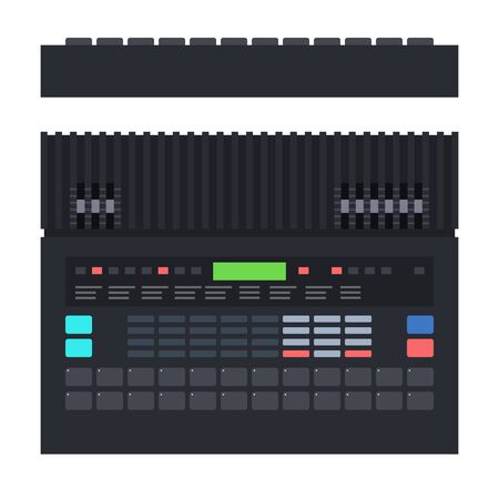 Drum machine is electronic musical instrument Musician vector icon flat isolated illustration.のイラスト素材
