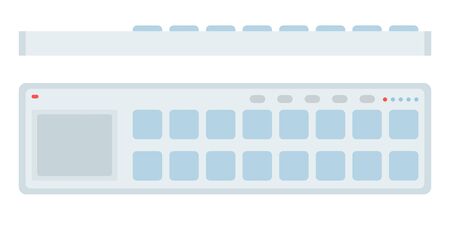 Sampler electronic musical instrument Musician vector icon flat isolated illustration.のイラスト素材