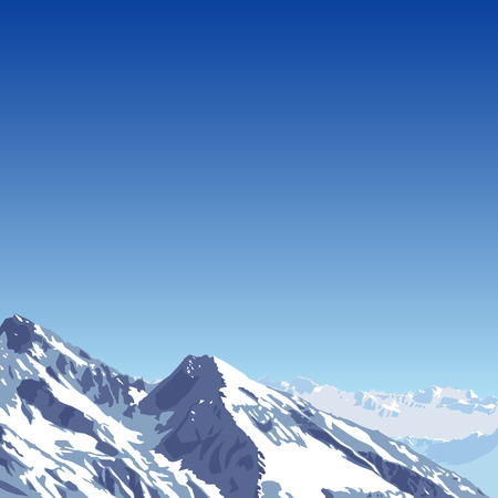 mountains theme illustration. beautifull mountain landscape with blue sky background. Vector illustration. flat design.のイラスト素材