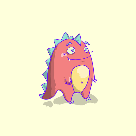funny dinosaur character design. dino-gum. Vector illustrationのイラスト素材
