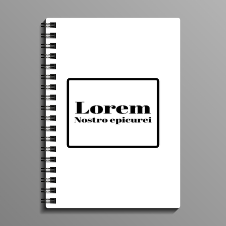 empty blank of spiral notebook. notebook template, mockup. Vector illustrationのイラスト素材