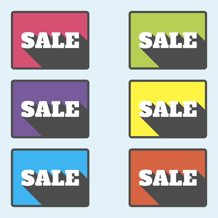 Set of Sale Banner. Modern flat design. Shopping Banner. Vector illustration.のイラスト素材