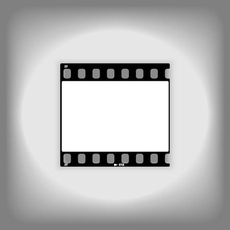 Photo frame 35mm blank. Film strip illustration. film frame vector image isolated on white background. Template photo frame design.のイラスト素材